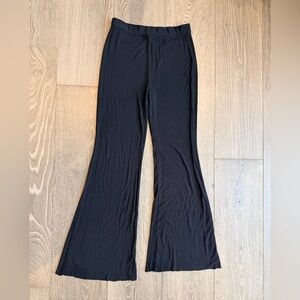 Alix NYC Ribbed Flare Pants in Black Size M